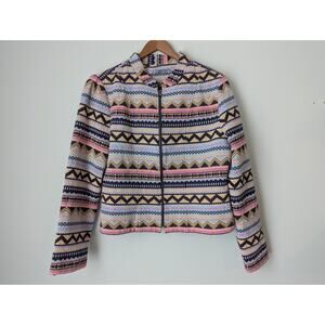 Octavia Blazer Womens Large Tribal Multicolor Western Jacket Zip Muted Aztec
